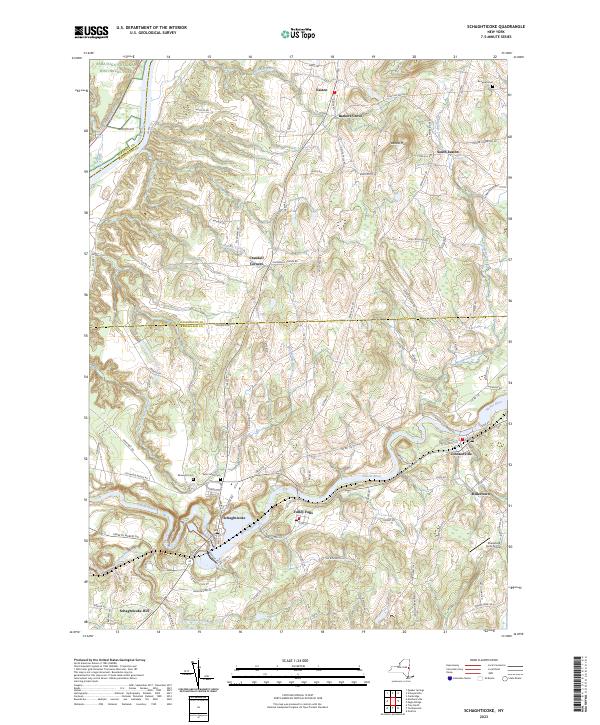 Schaghticoke, NY — USGS 7.5-minute topo (2023)