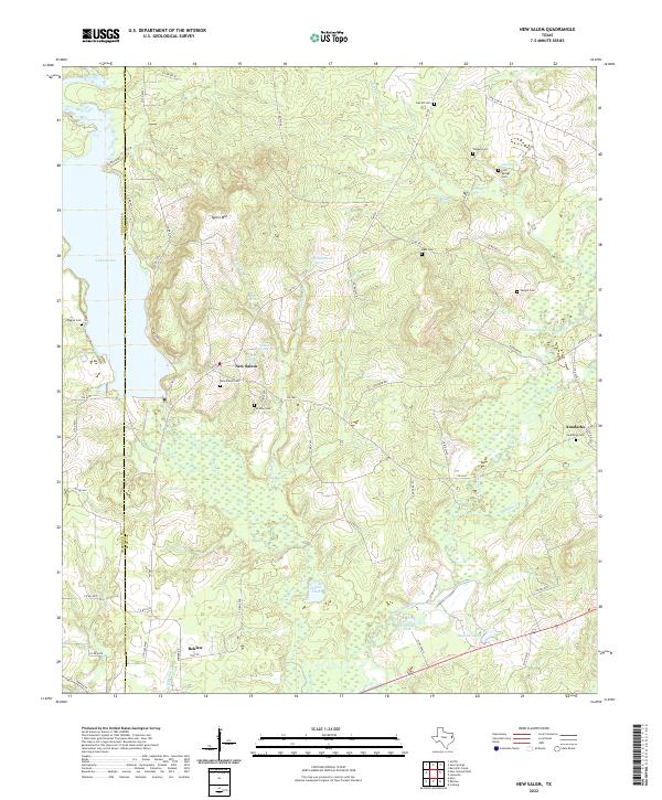 New Salem, TX — USGS 7.5-minute topo (2022)