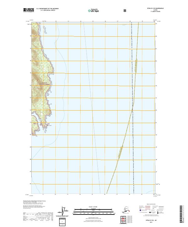 Sitka B-3 SE, AK — USGS 7.5-minute topo (2021)
