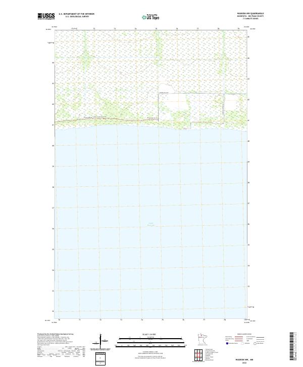 Waskish NW, MN — USGS 7.5-minute topo (2022)