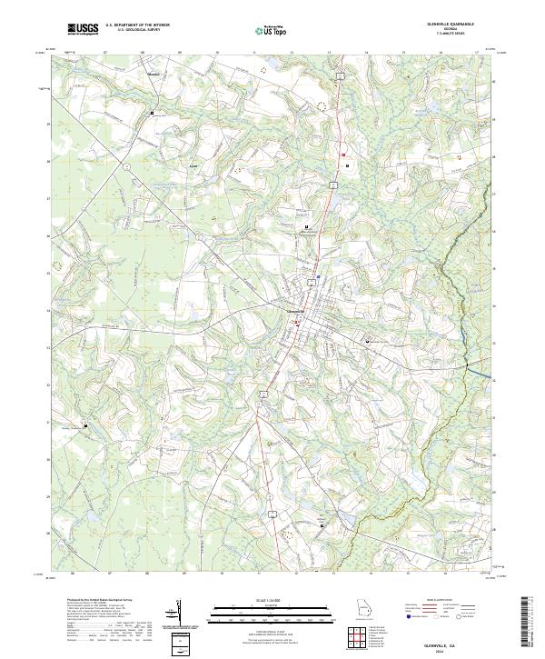 Glennville, GA — USGS 7.5-minute topo (2024)