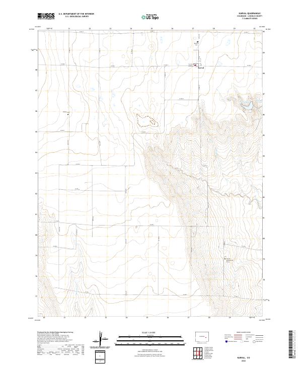 Karval, CO — USGS 7.5-minute topo (2022)