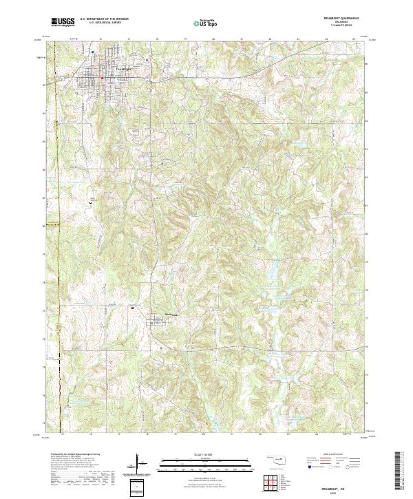 Drumright, OK — USGS 7.5-minute topo (2022)