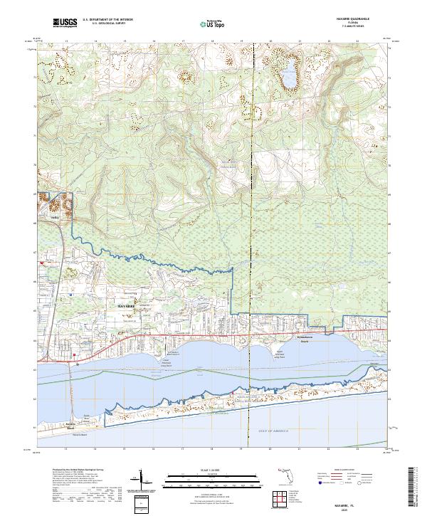 Navarre, FL — USGS 7.5-minute topo (2025)