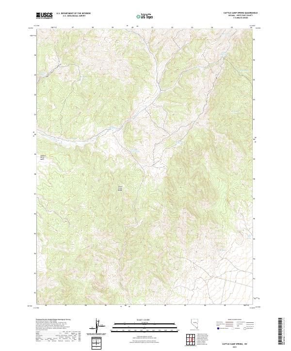 Cattle Camp Spring, NV — USGS 7.5-minute topo (2021)