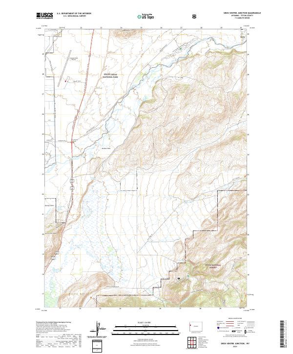 Gros Ventre Junction, WY — USGS 7.5-minute topo (2021)