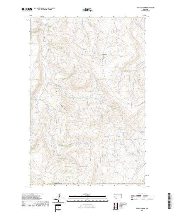 Conway Ridge, MT — USGS 7.5-minute topo (2024)