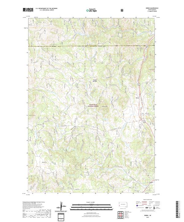 Berne, SD — USGS 7.5-minute topo (2021)