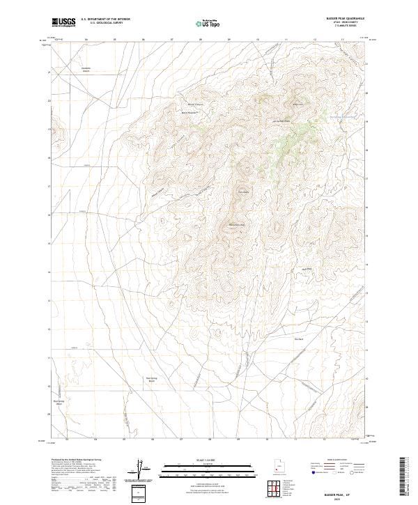Badger Peak, UT — USGS 7.5-minute topo (2023)