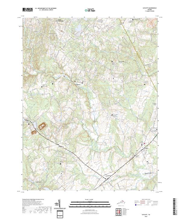 Catlett, VA — USGS 7.5-minute topo (2022)