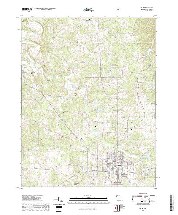 Salem, MO — USGS 7.5-minute topo (2021)