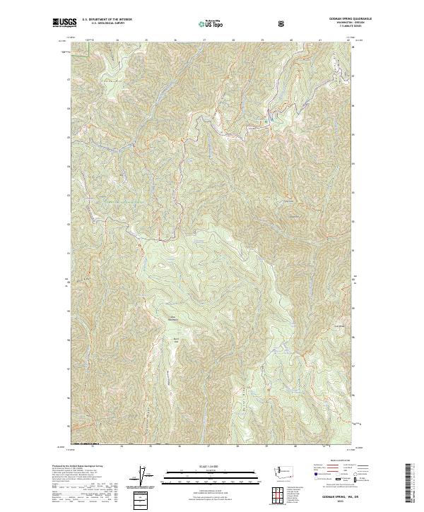 Godman Spring, WA-OR — USGS 7.5-minute topo (2023)