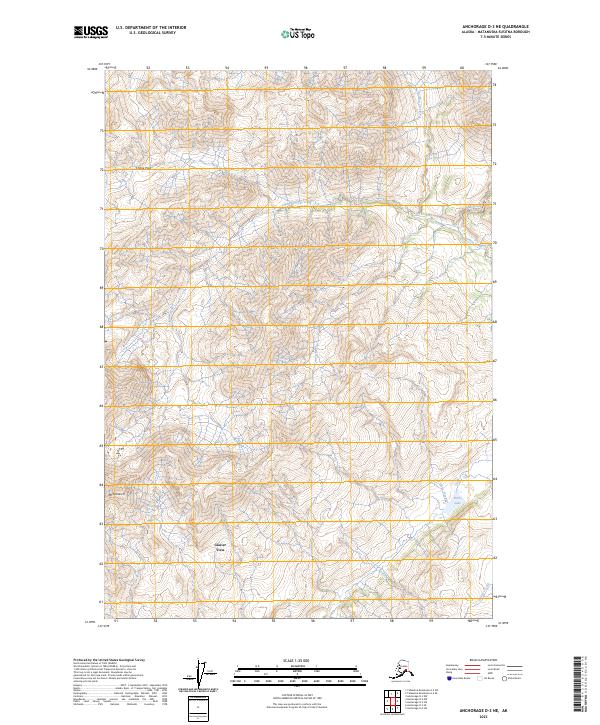 Anchorage D-3 NE, AK — USGS 7.5-minute topo (2023)