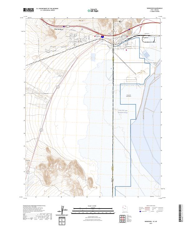 Wendover, UT-NV — USGS 7.5-minute topo (2023)