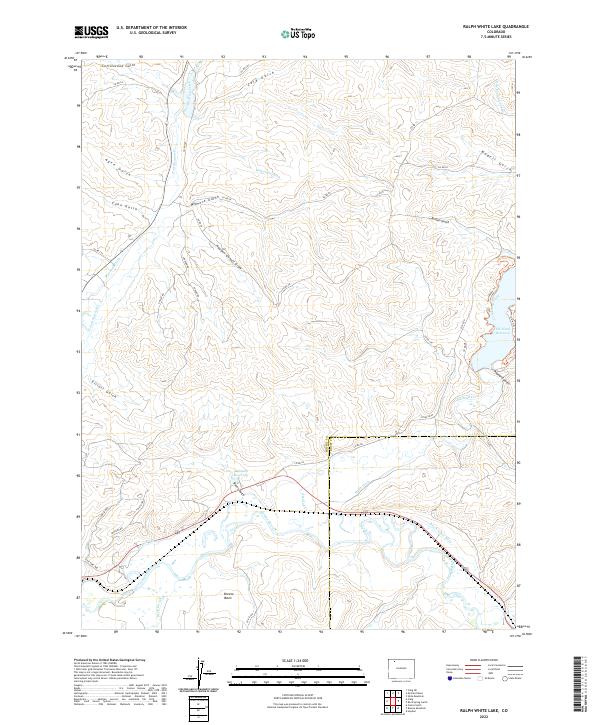 Ralph White Lake, CO — USGS 7.5-minute topo (2022)