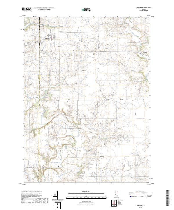 Lafayette, IL — USGS 7.5-minute topo (2024)