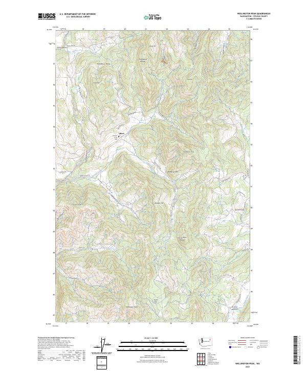Wellington Peak, WA — USGS 7.5-minute topo (2023)