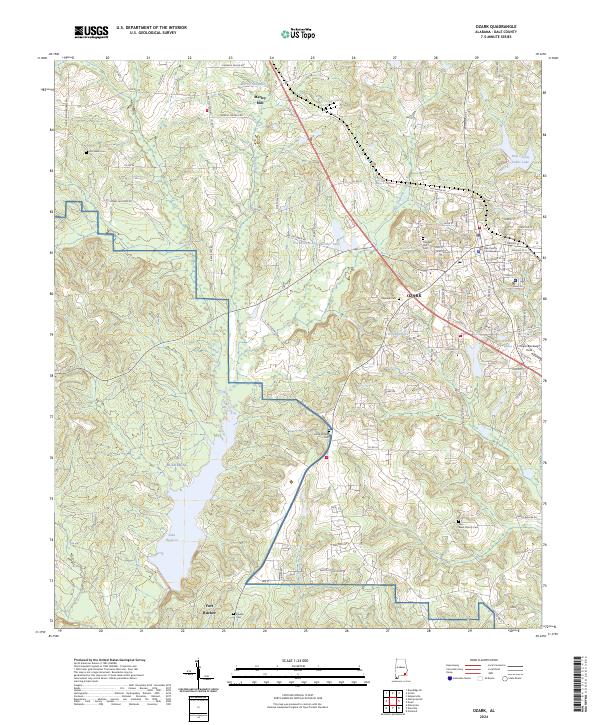 Ozark, AL — USGS 7.5-minute topo (2024)