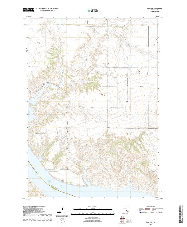 Castalia, SD — USGS 7.5-minute topo (2021)
