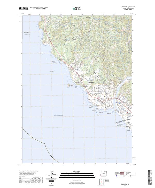 Brookings, OR — USGS 7.5-minute topo (2024)