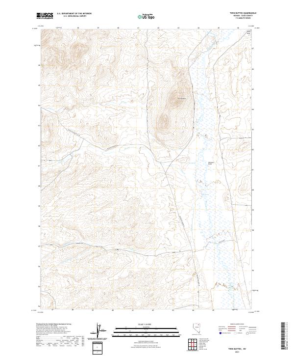 Twin Buttes, NV — USGS 7.5-minute topo (2021)