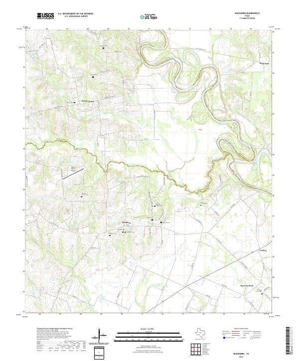 Buckhorn, TX — USGS 7.5-minute topo (2022)