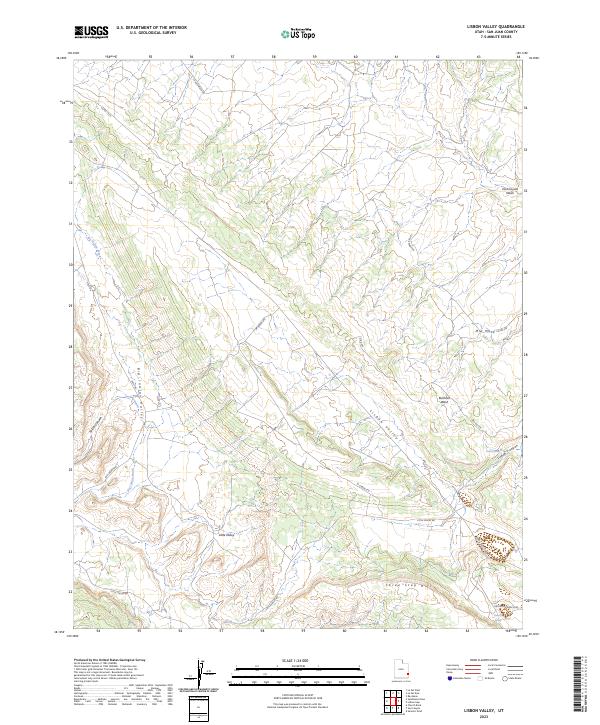 Lisbon Valley, UT — USGS 7.5-minute topo (2023)