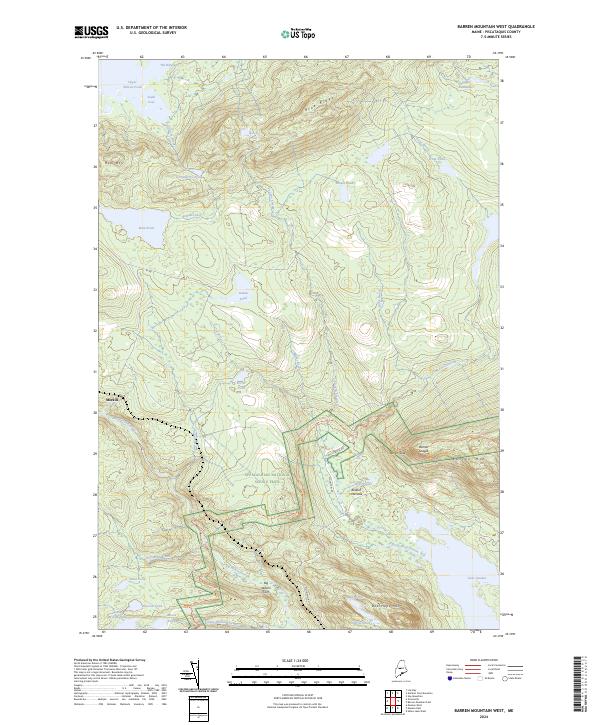 Barren Mountain West, ME — USGS 7.5-minute topo (2024)