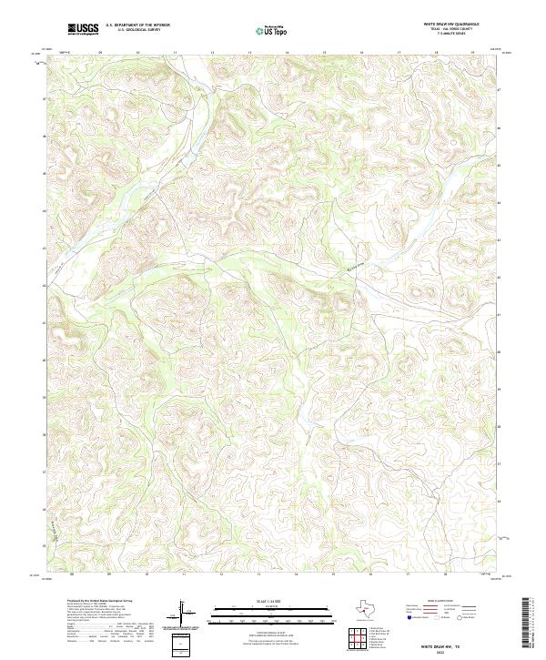 White Draw NW, TX — USGS 7.5-minute topo (2022)