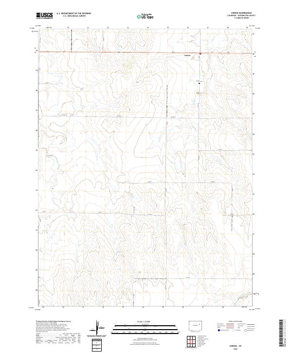 Lindon, CO — USGS 7.5-minute topo (2022)