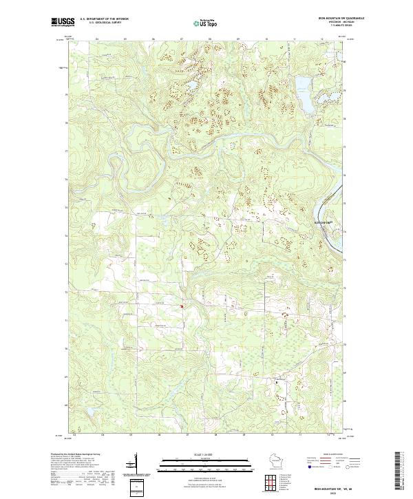 Iron Mountain SW, WI-MI — USGS 7.5-minute topo (2022)