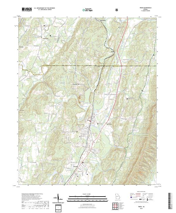 Trion, GA — USGS 7.5-minute topo (2024)