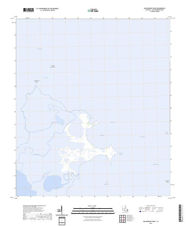 Malheureux Point, LA — USGS 7.5-minute topo (2024)
