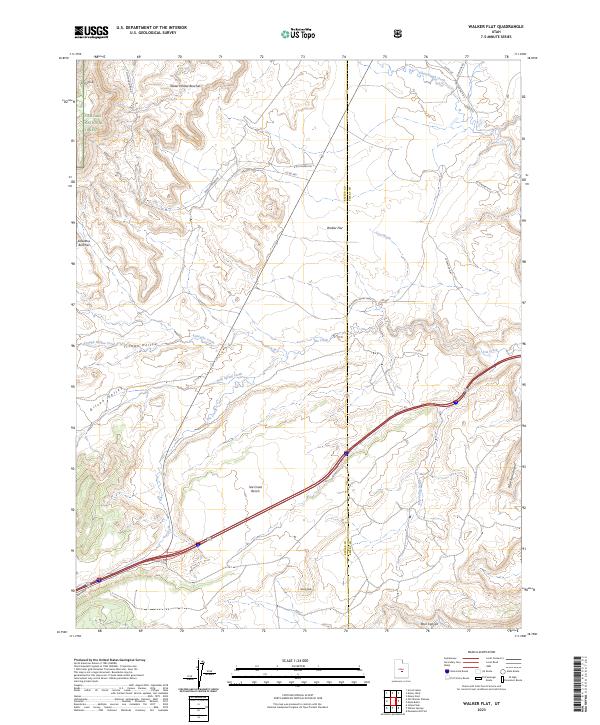 Walker Flat, UT — USGS 7.5-minute topo (2023)