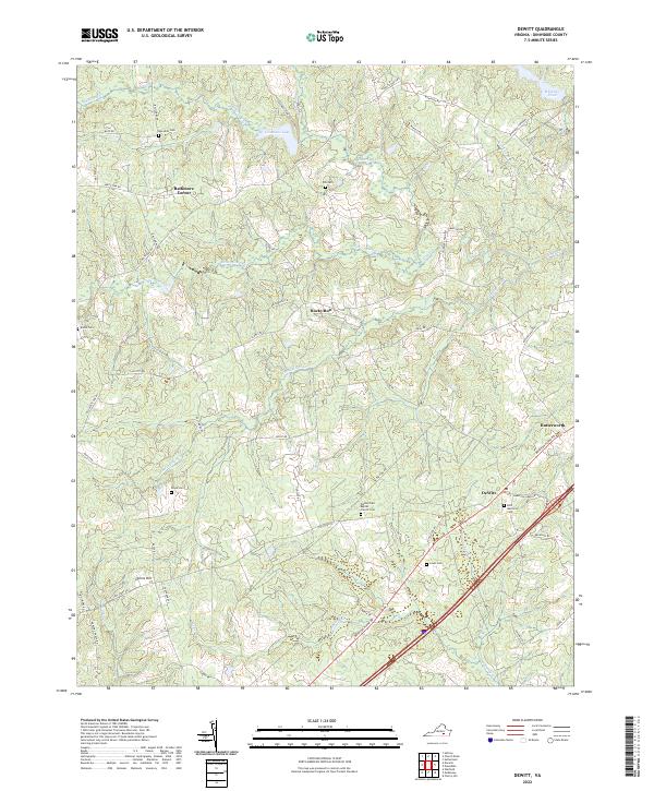 DeWitt, VA — USGS 7.5-minute topo (2022)