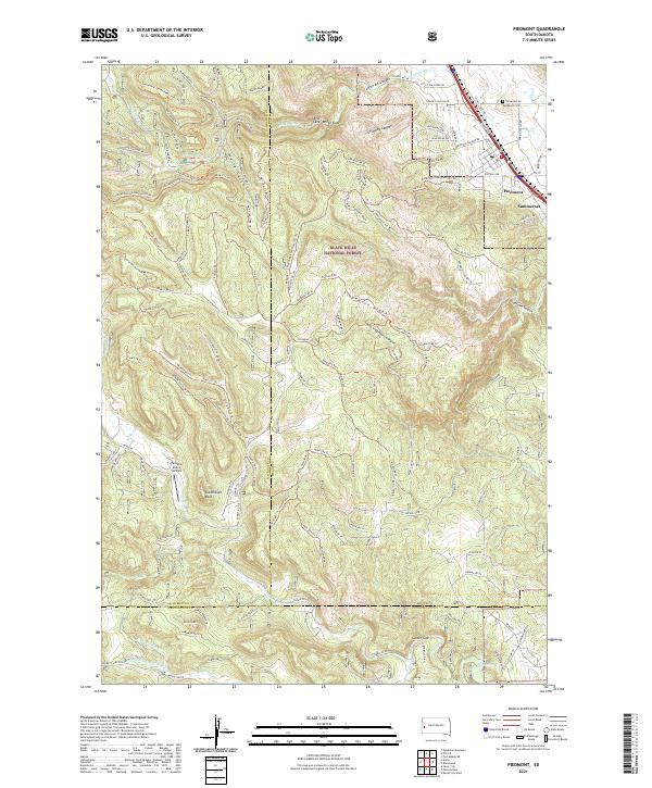 Piedmont, SD — USGS 7.5-minute topo (2021)