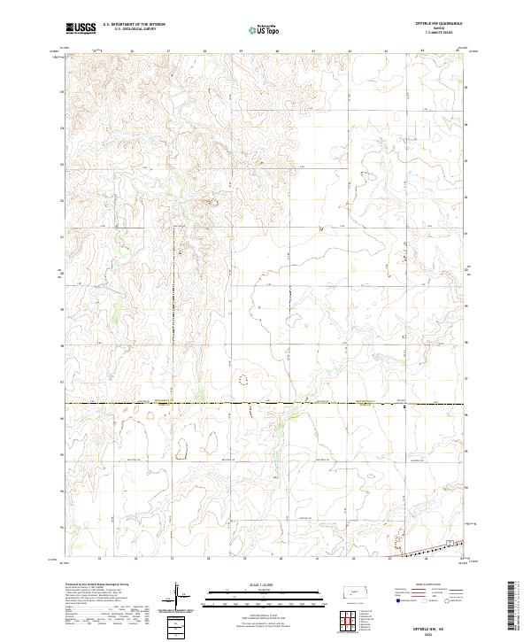 Offerle NW, KS — USGS 7.5-minute topo (2022)