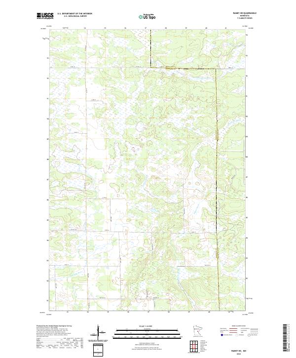 Ramey NE, MN — USGS 7.5-minute topo (2022)