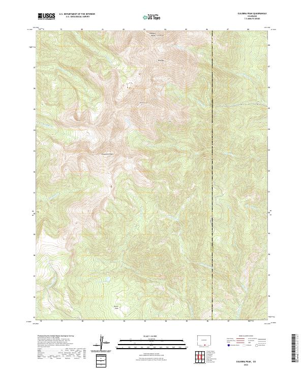 Culebra Peak, CO — USGS 7.5-minute topo (2022)
