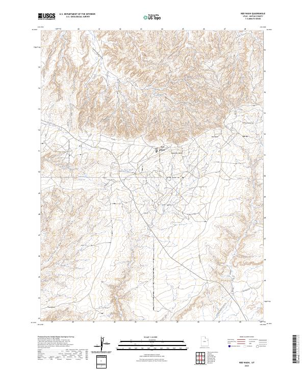 Red Wash, UT — USGS 7.5-minute topo (2023)