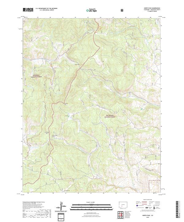North Pass, CO — USGS 7.5-minute topo (2022)