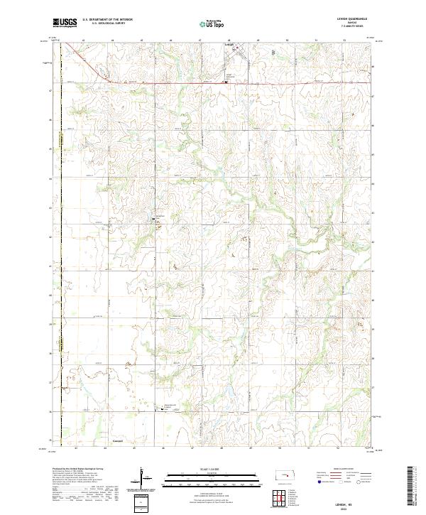 Lehigh, KS — USGS 7.5-minute topo (2022)