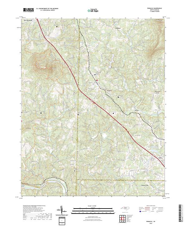 Pinnacle, NC — USGS 7.5-minute topo (2022)