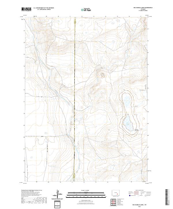 Big Charlie Lakes, WY — USGS 7.5-minute topo (2021)