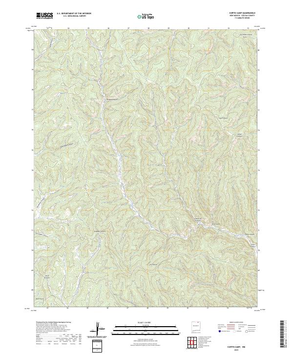 Curtis Camp, NM — USGS 7.5-minute topo (2023)
