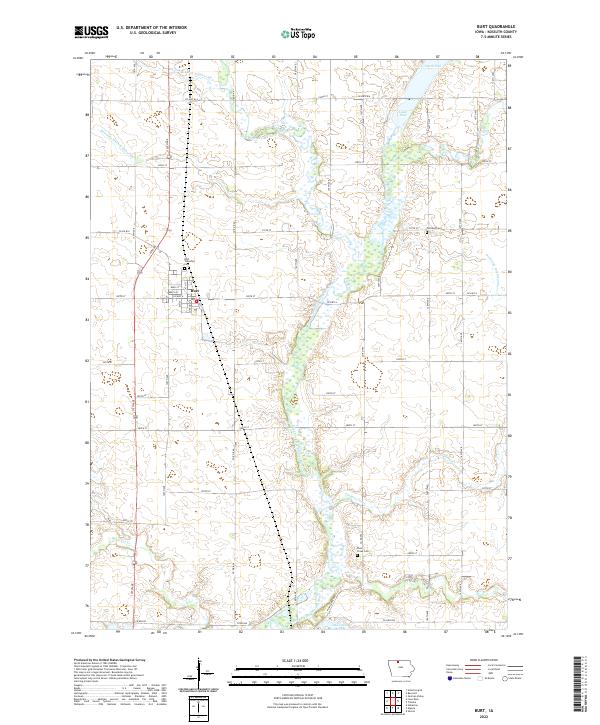 Burt, IA — USGS 7.5-minute topo (2022)