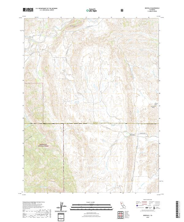 Newville, CA — USGS 7.5-minute topo (2022)