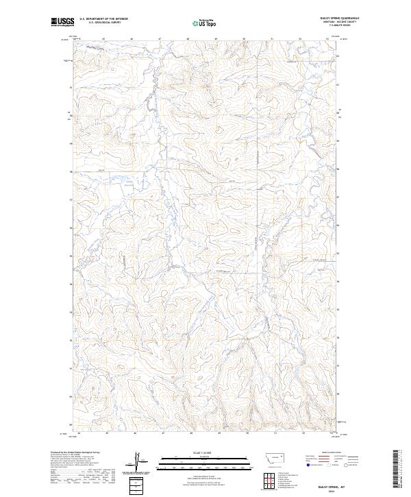 Dailey Spring, MT — USGS 7.5-minute topo (2024)