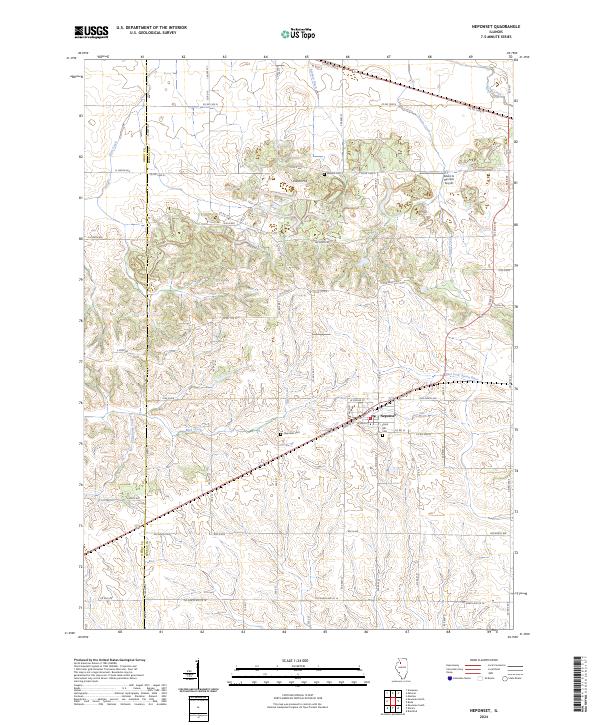 Neponset, IL — USGS 7.5-minute topo (2024)