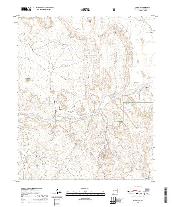 Puertecito, NM — USGS 7.5-minute topo (2023)